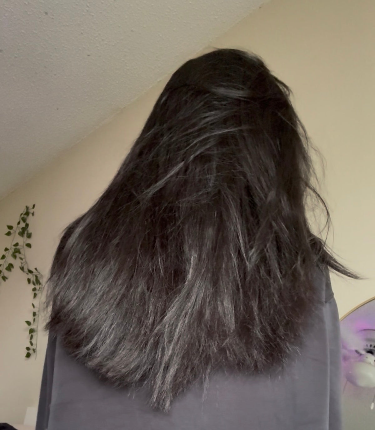 Hair straightened