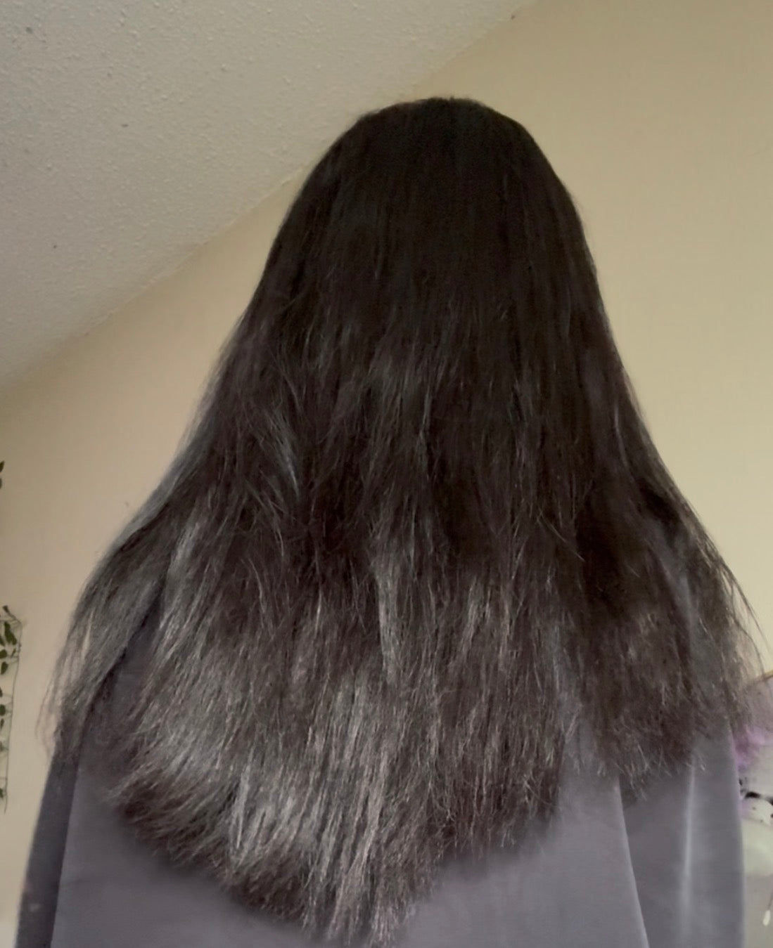 Hair straightened
