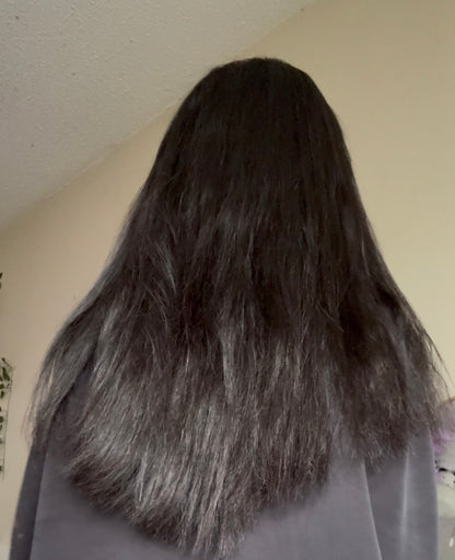 Hair straightened